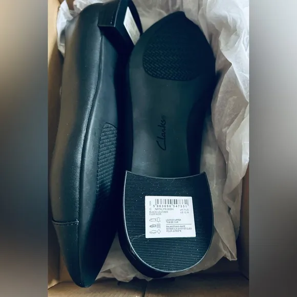 Clarks™ Natalyn Wish Black Low Heel Pumps Women's Size 10W New in Box