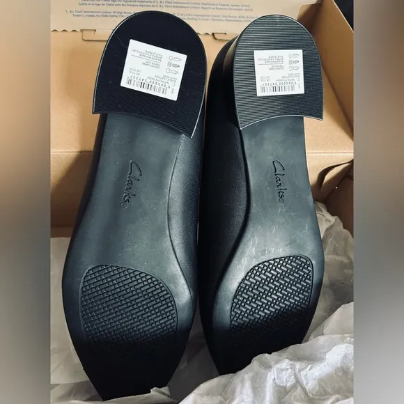 Clarks™ Natalyn Wish Black Low Heel Pumps Women's Size 10W New in Box
