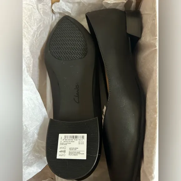 Clarks™ Natalyn Wish Black Low Heel Pumps Women's Size 10W New in Box