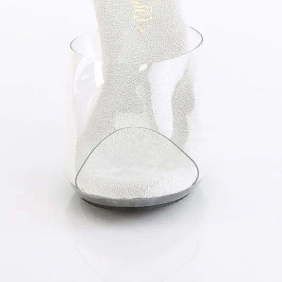 Clear High Heel Mules Shoes