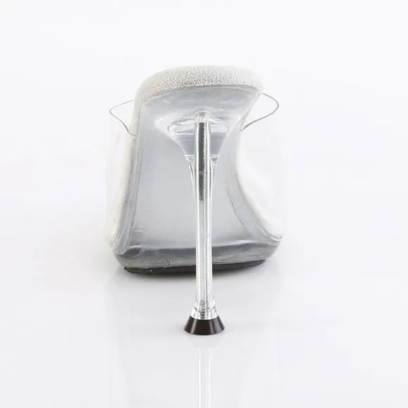 Clear High Heel Mules Shoes