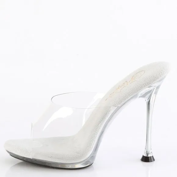 Clear High Heel Mules Shoes