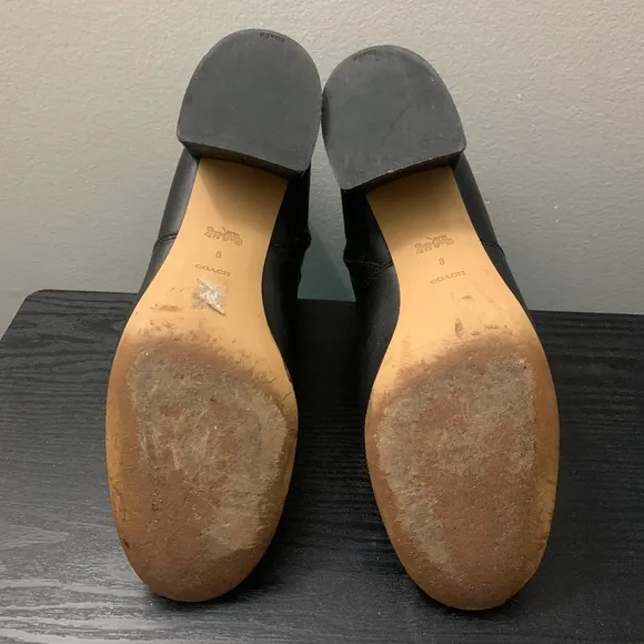 Coach Ankle Block Heel  Boots