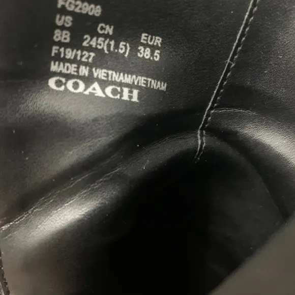 Coach Ankle Block Heel  Boots