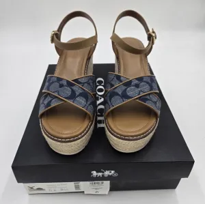 Coach Chambray  Wedge Sandals C9127