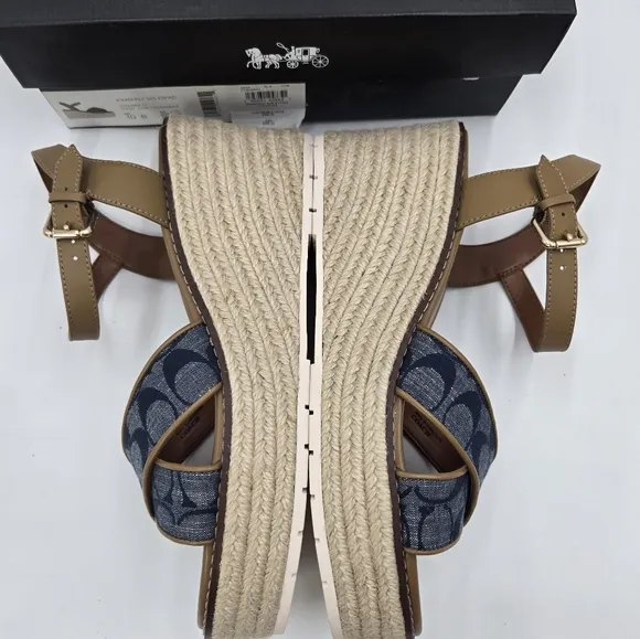 Coach Chambray  Wedge Sandals C9127