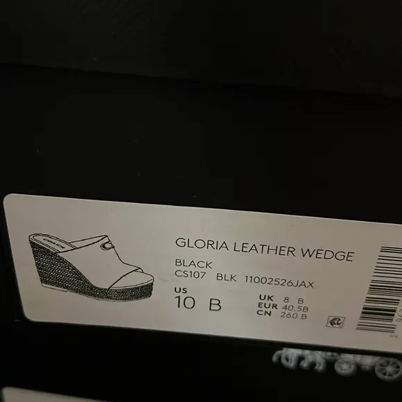 COACH Gloria C Slide Espadrille Wedge Sandals