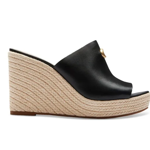 COACH Gloria C Slide Espadrille Wedge Sandals