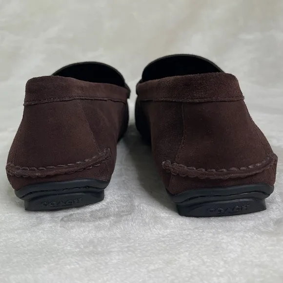 Coach Shoes Men’s MOTT DRIVER Brown Suede Slip On Stylish Loafers Size 10.5D