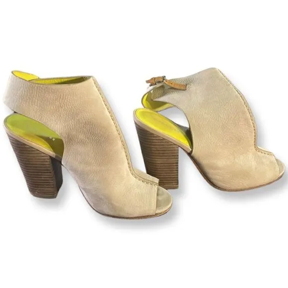 Coach- Suede Beige heeled sandals