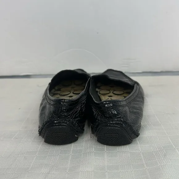 COACH Suellen Black Patent Leather Loafers Shoes Women's Size 8
