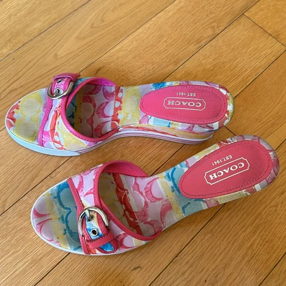 Coach wedge sandals.