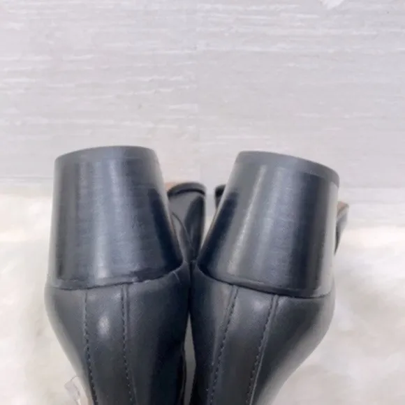 Coach Women's Patricia Black Leather Ankle Booties Block Heel Boots size 6.5B