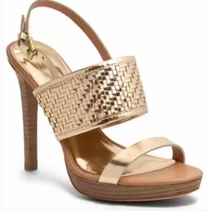 Coach Steffi Metallic  Platform Heels Shoes