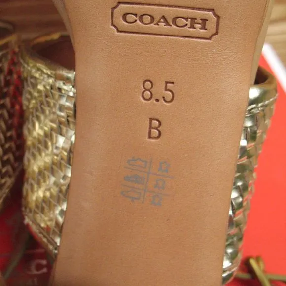 Coach Steffi Metallic  Platform Heels Shoes