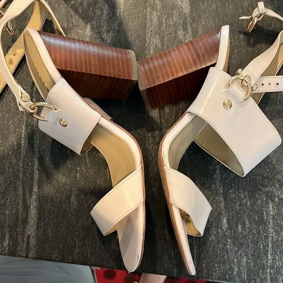 Coach Tan Block Heels