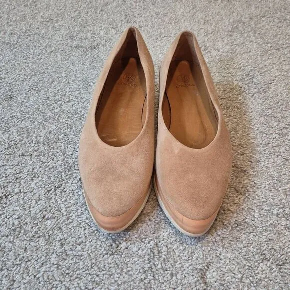 Coclico Perl Ante Tan Women's Platform Suede Shoes Size 9