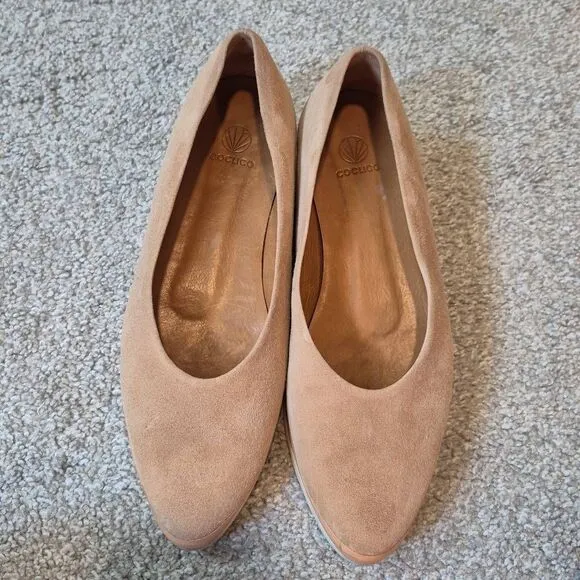 Coclico Perl Ante Tan Women's Platform Suede Shoes Size 9