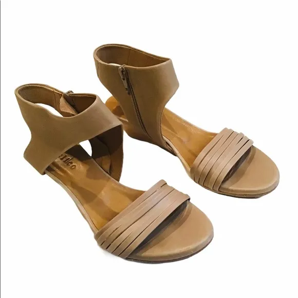 Coclico Wedge Ankle Strap Sandal, Sz 6