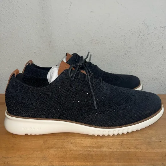Cole Haan 2 Zerogrand Stitchlite Lace Up  Mens Black Casual Shoes C27568 Sz 11.5