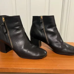 Cole Haan Black Ankle Boots with Chunky Heel