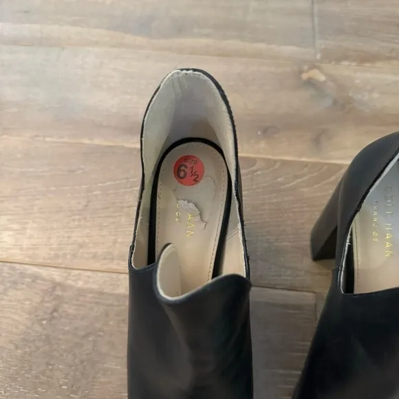 Cole Haan Black Block Heel Booties Women's Boots