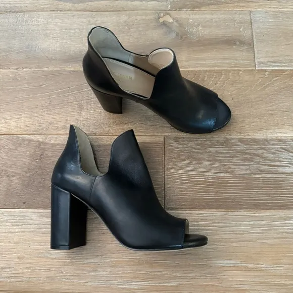 Cole Haan Black Block Heel Booties Women's Boots