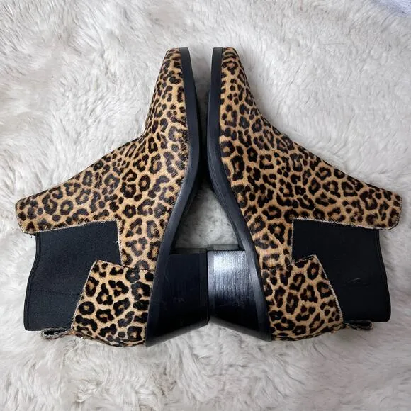 Cole Haan Gia Chelsea Animal Print Haircalf Ankle Bootie Size 7