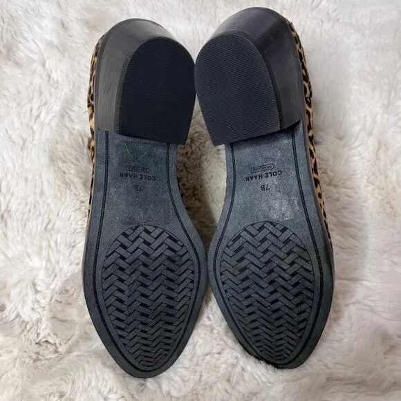 Cole Haan Gia Chelsea Animal Print Haircalf Ankle Bootie Size 7