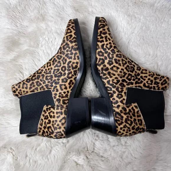 Cole Haan Gia Chelsea Animal Print Haircalf Ankle Bootie Size 7