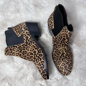 Cole Haan Gia Chelsea Animal Print Haircalf Ankle Bootie Size 7