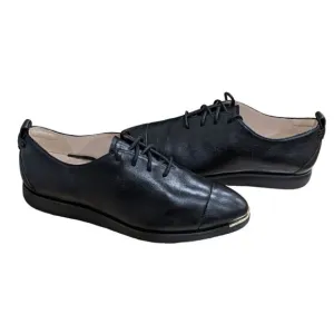 Cole Haan Grand Ambition Black Leather Lace Up Oxford Wing Tip Shoes Sz 6 1/2 B