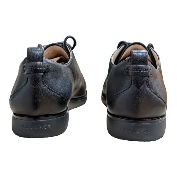 Cole Haan Grand Ambition Black Leather Lace Up Oxford Wing Tip Shoes Sz 6 1/2 B