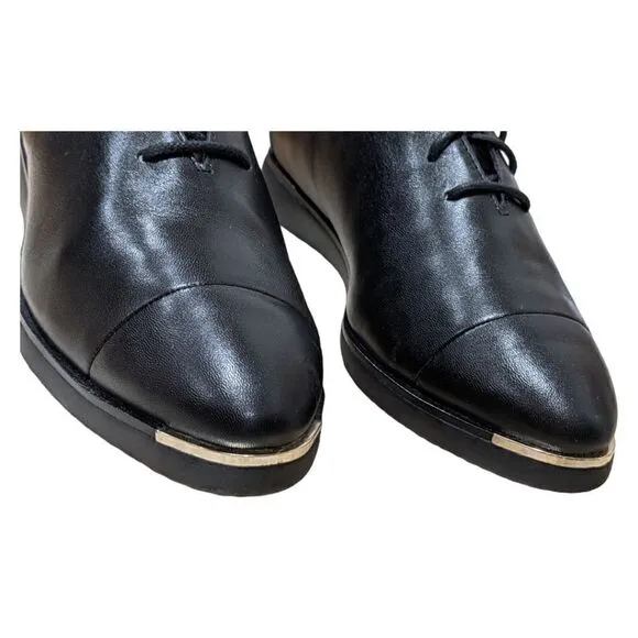 Cole Haan Grand Ambition Black Leather Lace Up Oxford Wing Tip Shoes Sz 6 1/2 B