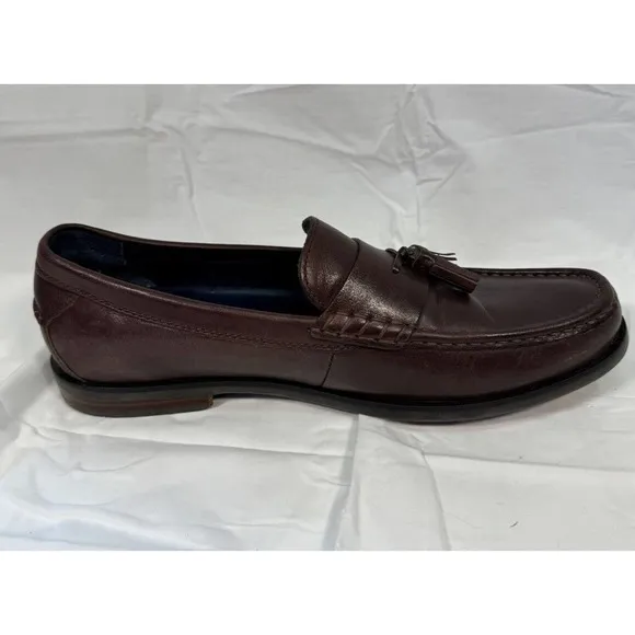 Cole Haan Grand OS Pinch Mens Size 10 M Loafers Brown Leather Tassel Shoes