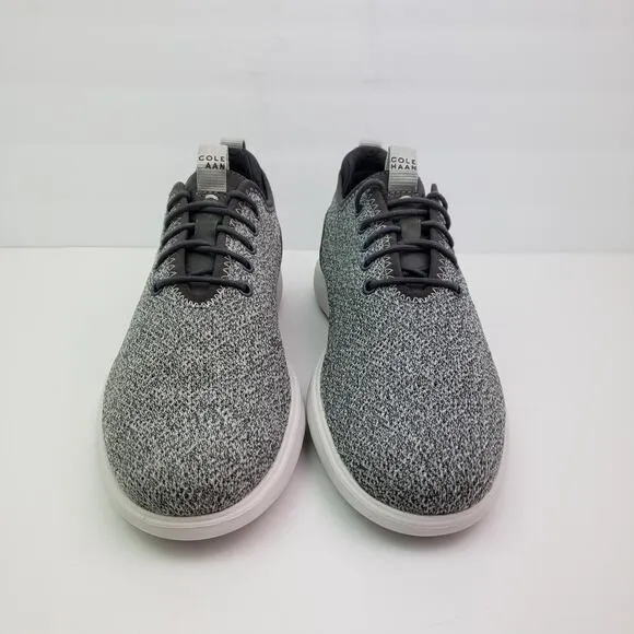 Cole Haan Grand Plus Essex Mens Size 10 Gray White Knit Oxford Sneaker Shoes