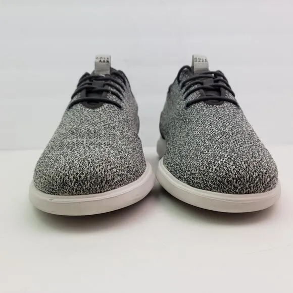 Cole Haan Grand Plus Essex Mens Size 10 Gray White Knit Oxford Sneaker Shoes