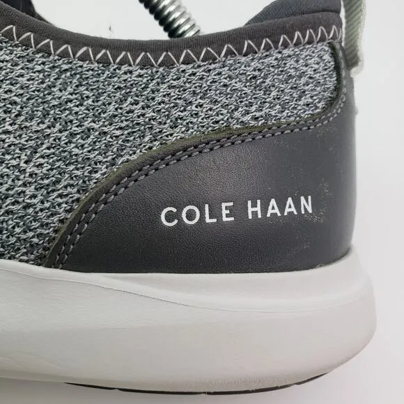Cole Haan Grand Plus Essex Mens Size 10 Gray White Knit Oxford Sneaker Shoes