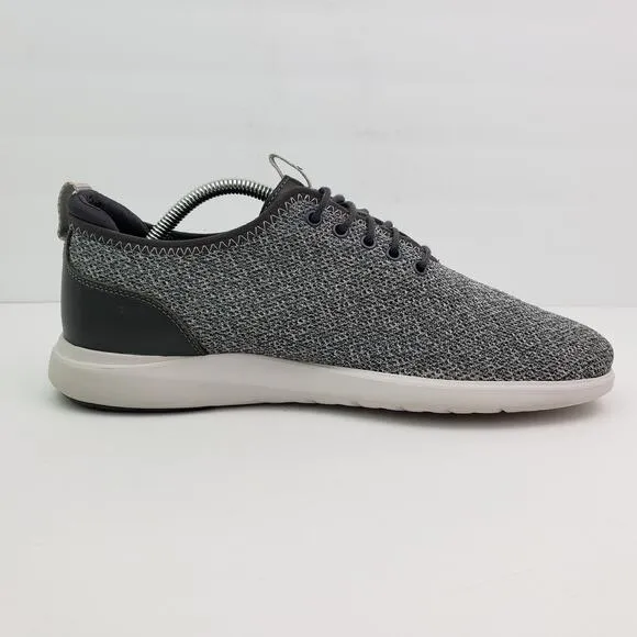 Cole Haan Grand Plus Essex Mens Size 10 Gray White Knit Oxford Sneaker Shoes