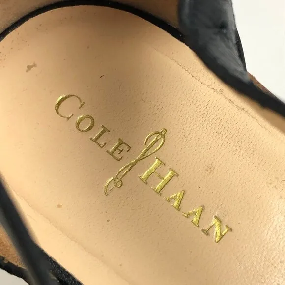 Cole Haan High Heel Sandal - 'Cameron' Black Leahter Gladiator Sandals  EUC 10.5