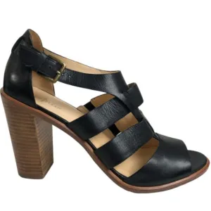 Cole Haan High Heel Sandal - 'Cameron' Black Leahter Gladiator Sandals  EUC 10.5