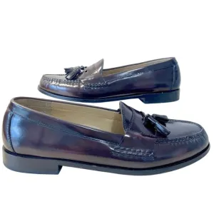 COLE HAAN Leather Pinch Tassel Loafer Mens (11.5 D) Burgundy Preppy 03507