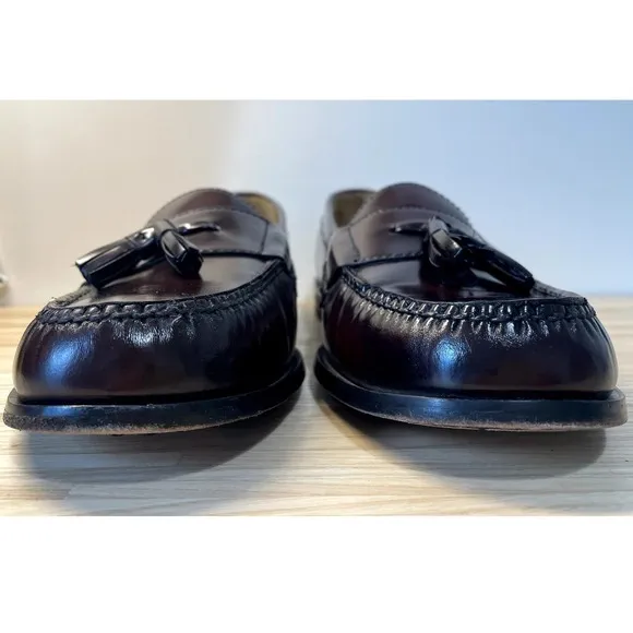 COLE HAAN Leather Pinch Tassel Loafer Mens (11.5 D) Burgundy Preppy 03507