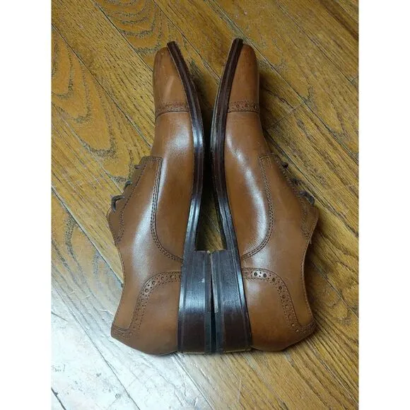 Cole Haan Men's 10.5 M Oxford Cap Toe Casual Dress Shoes C20090 Brown Leather