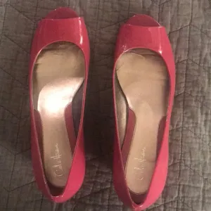 Cole Haan Nike Air Patent Hot Pink Wedge Shoes Heels Size 8.5