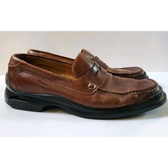 Cole Haan NikeAir Penny Loafers Mens Sz 10M Brown Leather Dress Shoes C02961