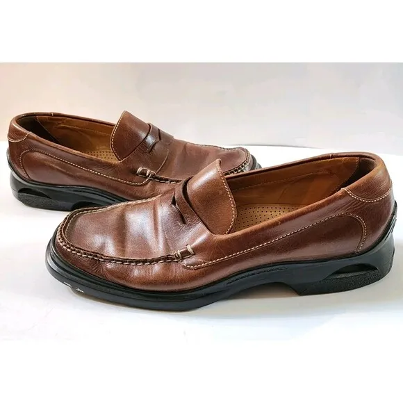 Cole Haan NikeAir Penny Loafers Mens Sz 10M Brown Leather Dress Shoes C02961