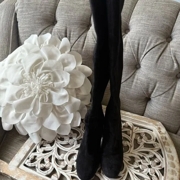 Cole Haan Over the Knee Block Heel Black Boots Women’s 8