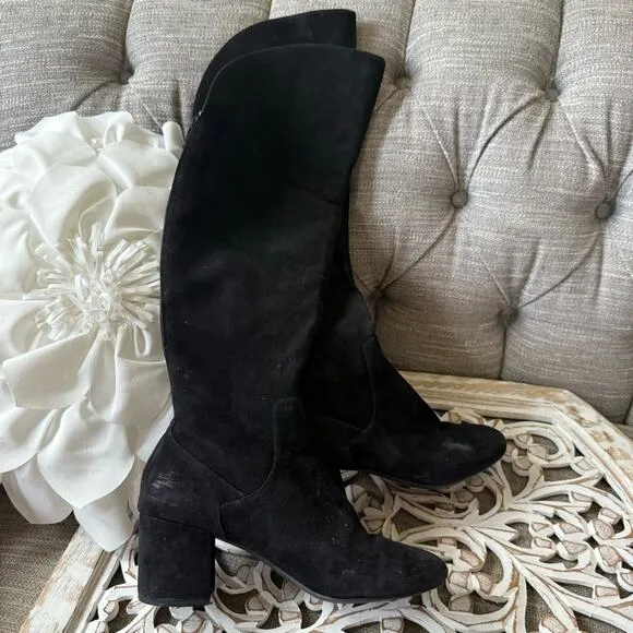 Cole Haan Over the Knee Block Heel Black Boots Women’s 8