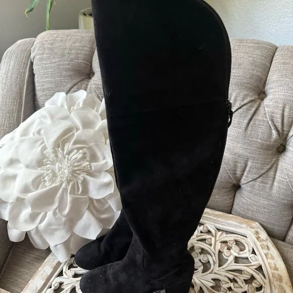 Cole Haan Over the Knee Block Heel Black Boots Women’s 8